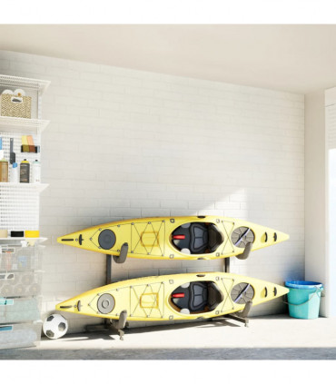vidaXL Kayak Storage Rack for 2 Kayak 250x57x127.5 cm Steel