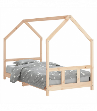 vidaXL Kids Bed Frame 90x190 cm Solid Wood Pine