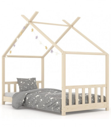 vidaXL Kids Bed Frame Solid Pine Wood 70x140 cm