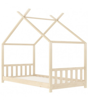 vidaXL Kids Bed Frame Solid Pine Wood 70x140 cm