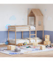 vidaXL Kids' Bed Roof 60x89x134.5 cm Solid Wood Pine
