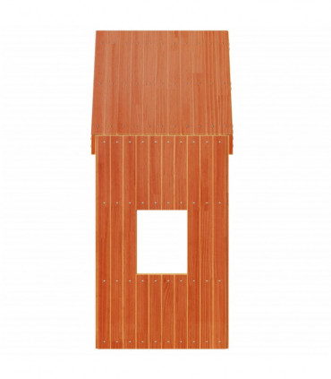 vidaXL Kids' Bed Roof Wax Brown 60x89x134.5 cm Solid Wood Pine