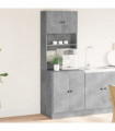 vidaXL Kitchen Cabinet Concrete Grey 60x50x180 cm Engineered Wood