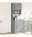 vidaXL Kitchen Cabinet Grey Sonoma 60x50x180 cm Engineered Wood