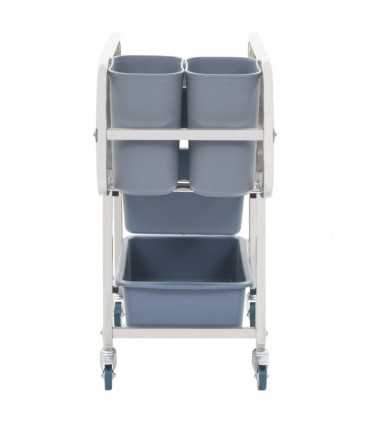 vidaXL Kitchen Cart with Plastic Containers 82x43.5x92 cm