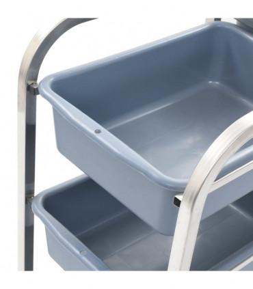 vidaXL Kitchen Cart with Plastic Containers 82x43.5x92 cm