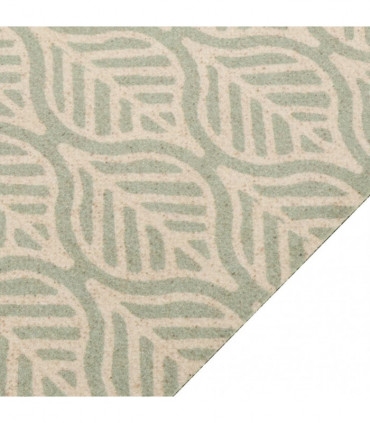 vidaXL Kitchen Rug Washable Leaves 60x180 cm Velvet