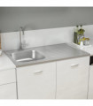 vidaXL Kitchen Sink with Drainer Set Silver 1000x600x155 mm Stainless Steel