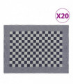 vidaXL Kitchen Towels 20 pcs Blue and White 50x70 cm Cotton