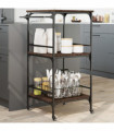 vidaXL Kitchen Trolley Brown Oak 60.5x50x105 cm Engineered Wood