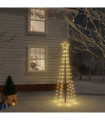 vidaXL Christmas Tree with Spike Warm White 108 LEDs 180 cm