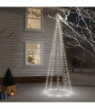 vidaXL Christmas Tree with Spike Cold White 310 LEDs 300 cm