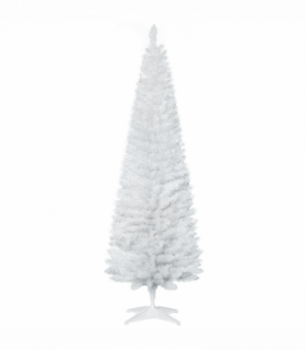 1.8m 6ft Artificial Pine Pencil Slim Christmas Tree with 390 Branch Tips White
