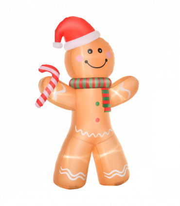 8ft Christmas Inflatable Gingerbread Man Lighted Indoor Outdoor