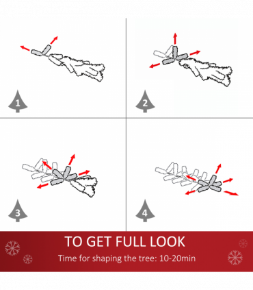 4 Feet Prelit Artificial Snow Flocked Christmas Tree Warm LED Light Green White