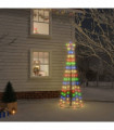 vidaXL Christmas Cone Tree Colourful 108 LEDs 70x180 cm