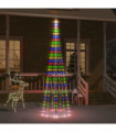 Christmas Tree on Flagpole Colourful 310 LEDs 300 cm