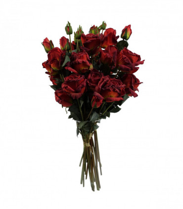 6 x 60cm Red Rose Artificial Flower Sprays - 24 Flowers 18 Buds