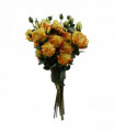 6 x 60cm Yellow Rose Artificial Flower Sprays - 24 Flowers 18 Buds