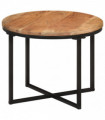 vidaXL Coffee Table 45x45x35 cm Solid Wood Acacia and Iron