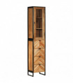 vidaXL Bathroom Cabinet 40x27x190 cm Iron and Solid Wood Acacia