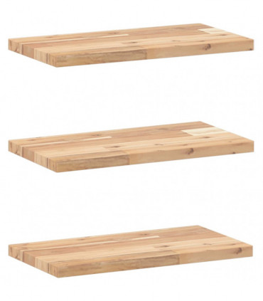 vidaXL Floating Shelves 3 pcs 60x20x2 cm Untreated Solid Wood Acacia