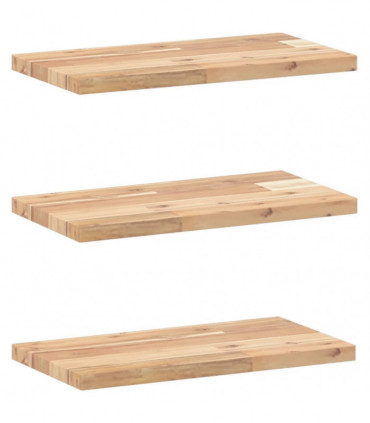 vidaXL Floating Shelves 3 pcs 40x20x2 cm Untreated Solid Wood Acacia