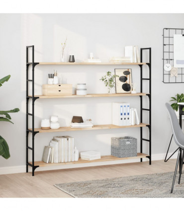 vidaXL Floating Shelf 140x20x2 cm Untreated Solid Wood Acacia