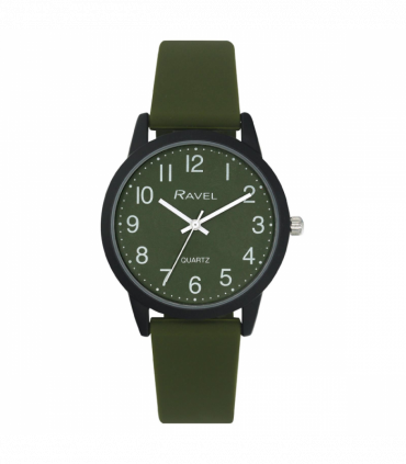 Ravel Mens Sports Green Dial Silicone Watch R1814.11