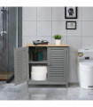 2 Hundred Page Doors MDF Spray Paint Bathroom Cabinet Gray