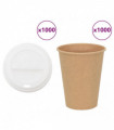 vidaXL Paper Coffee Cups with Lids 1000 pcs 12oz 300ml