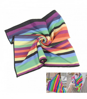 Striped Extra Large Microfibre Lightweight Beach Towel Quick Dry Travel Towel