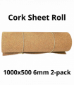 Cork Sheet Roll - 1000x500mm - 6mm - Décor and DIY - Pack of 2
