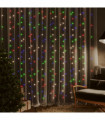 LED Curtain Fairy Lights 3x3m 300 LED Colourful 8 Function