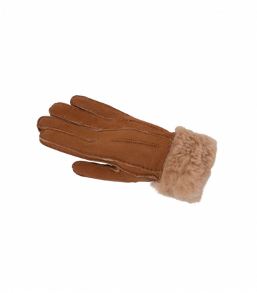 Nordvek Womens Sheepskin Gloves With Fur Cuff - 301-100