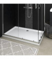 vidaXL Rectangular ABS Shower Base Tray White 80x120 cm