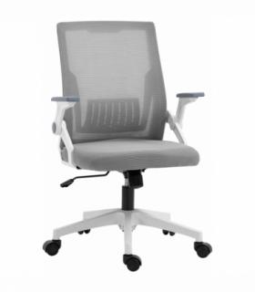 Vinsetto Mesh Office Chair for Home with Lumbar Support, Flip-up Arm, Wheels