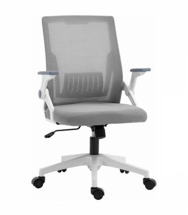 Vinsetto Mesh Office Chair for Home with Lumbar Support, Flip-up Arm, Wheels