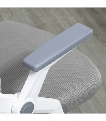 Vinsetto Mesh Office Chair for Home with Lumbar Support, Flip-up Arm, Wheels