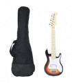 vidaXL Electric Guitar for Kids with Bag Brown and White 3/4 30"