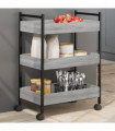vidaXL Kitchen Trolley Grey Sonoma 50x30x70 cm Engineered Wood