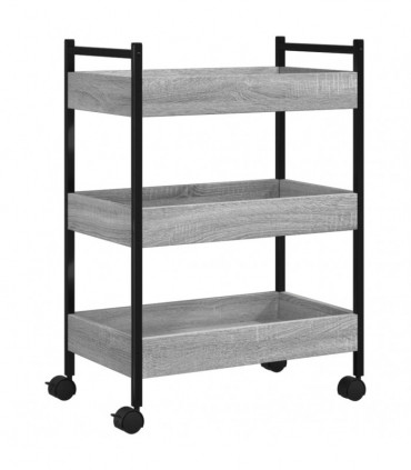 vidaXL Kitchen Trolley Grey Sonoma 50x30x70 cm Engineered Wood