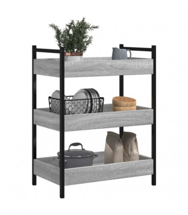 vidaXL Kitchen Trolley Grey Sonoma 50x30x70 cm Engineered Wood