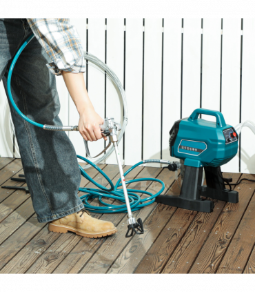 HOMCOM Airless Paint Sprayer, Wall Spray Gun for DIY Painting, 200 Bar