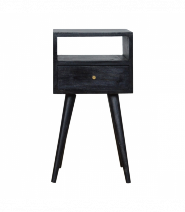 Artisan Furniture Solid Wood Mini Ash Black Bedside