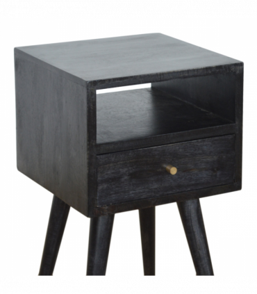 Artisan Furniture Solid Wood Mini Ash Black Bedside