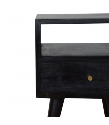 Artisan Furniture Solid Wood Mini Ash Black Bedside
