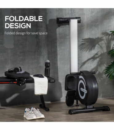 Fitness Adjustable Magnetic Rowing Machine Rower w/ LCD Digital Monitor HOMCOM