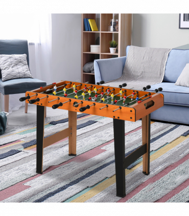 Wooden Soccer Football Table 84.5cm Arcades Game Room Bar, 2 Foosballs HOMCOM