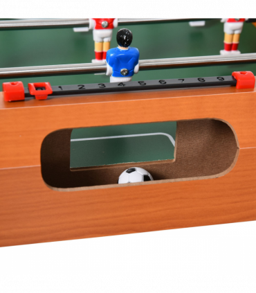 Wooden Soccer Football Table 84.5cm Arcades Game Room Bar, 2 Foosballs HOMCOM